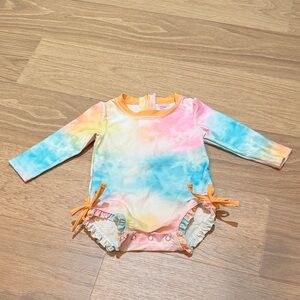 Ruffle Butts Rash Guard Swim Suit